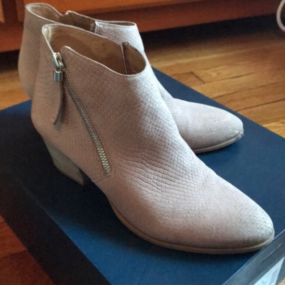 Franco Sarto Leather Booties - Light Mauve - Picture 1 of 10